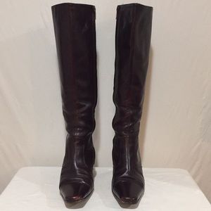 Fratelli Rossetti Knee High Boots Brown Red